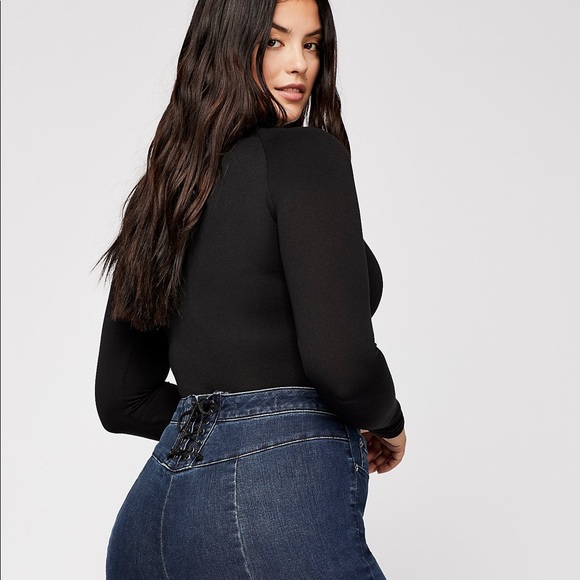 Free People-CRVY Super High-Rise Lace-Up Flare(30) - Picture 3 of 12